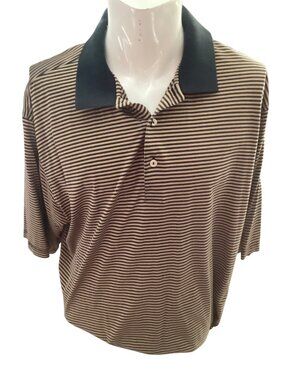 PETER MILLAR FedEx Memphis POLO GOLF SHIRT Stripes XL.*EUC